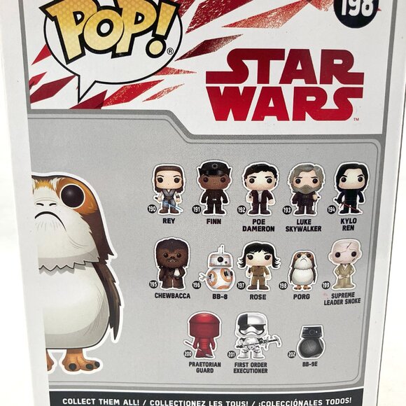 Brand New In Box Star Wars Porg Funko Pop! Vinyl Figurine #198 - Picture 3 of 4